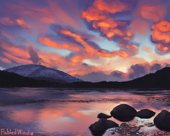 Sunset- Complex Background.